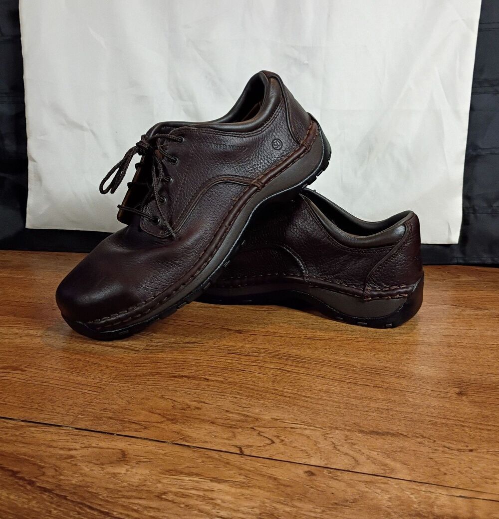 Red Wing 6704 Mens 10 D Brown Leather Work Oxford Safety Toe
